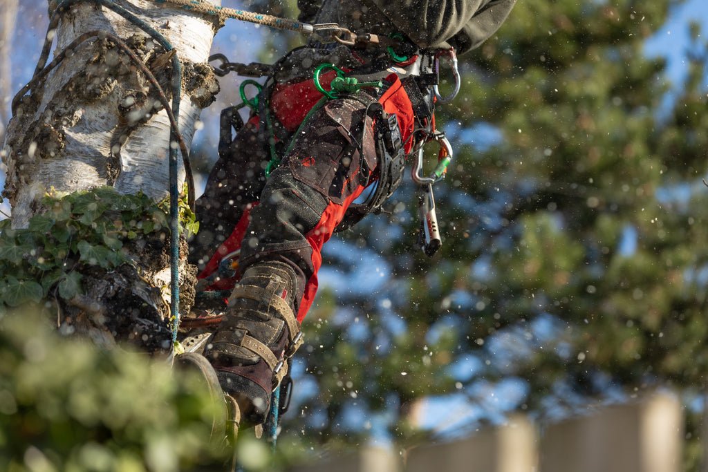 Deep Forest Schnittschutzhose in rot - Arbortec Forestwear