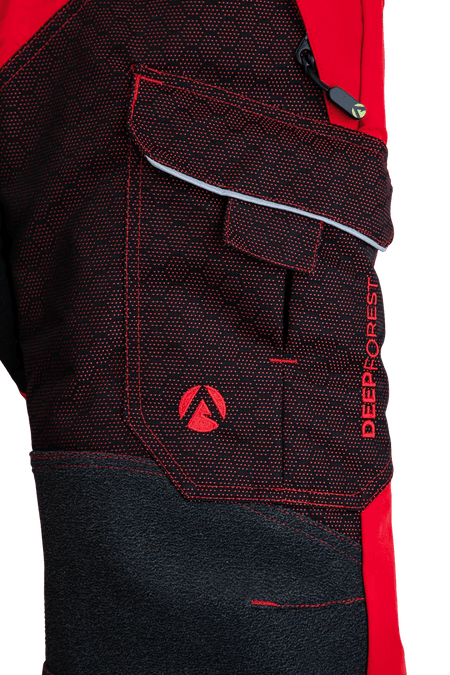 Deep Forest Schnittschutzhose in rot - Arbortec Forestwear