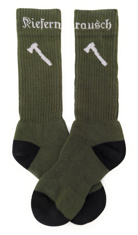 Kiefernrausch Outdoor-Socken mit Axt-Stickerei - Kiefernrausch