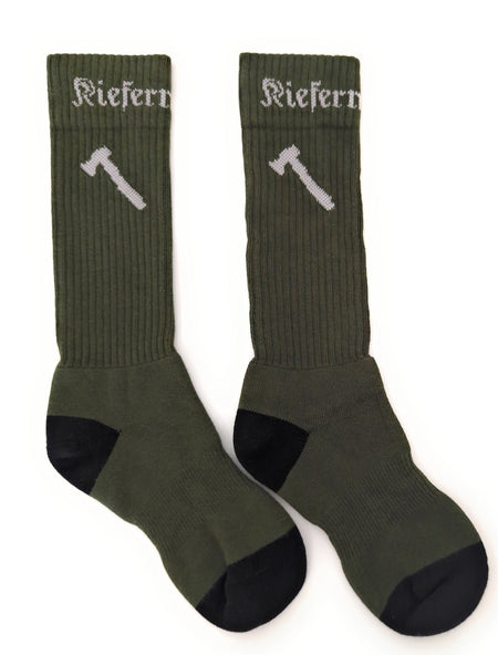 Kiefernrausch Outdoor-Socken mit Axt-Stickerei - Kiefernrausch