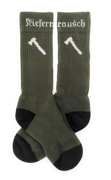 Kiefernrausch Outdoor-Socken mit Axt-Stickerei - Kiefernrausch