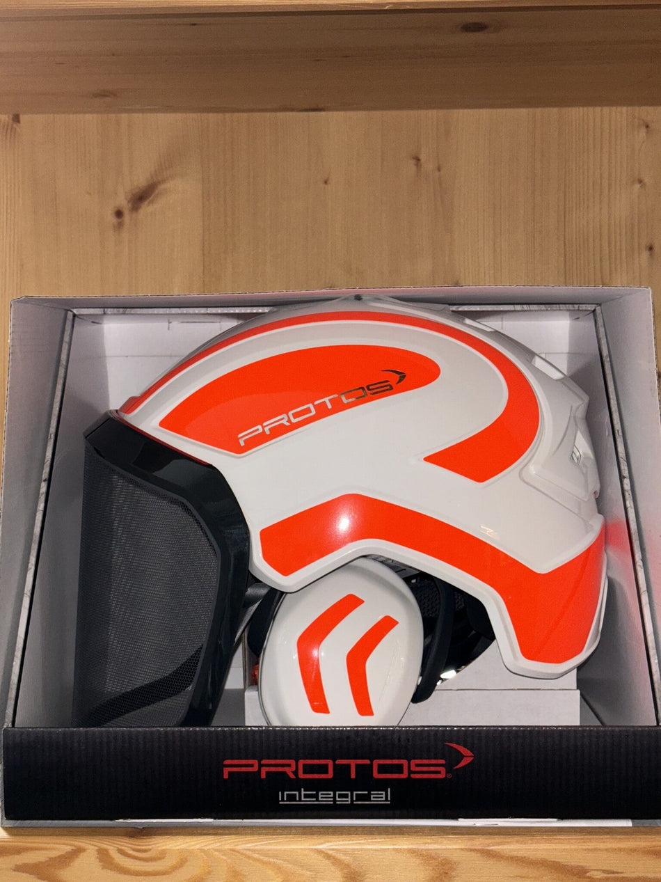 PROTOS® Forsthelm weiß - neonorange - PROTOS®