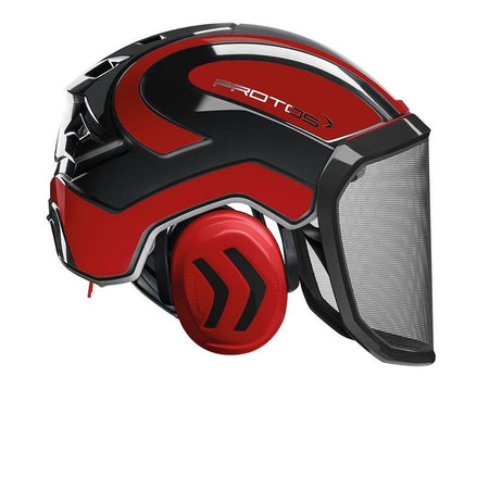 PROTOS® Integral Forsthelm - schwarz/rot - PROTOS®