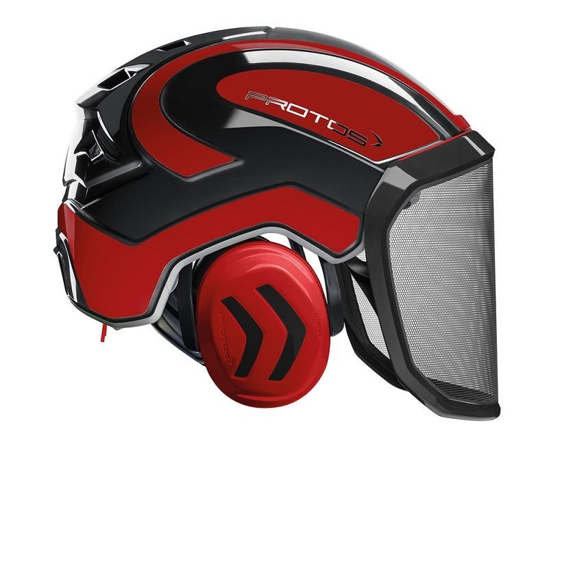 PROTOS® Integral Forsthelm - schwarz/rot - PROTOS®